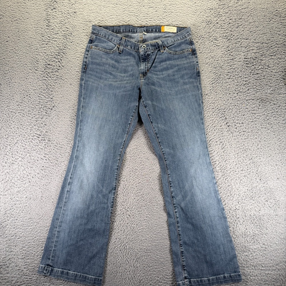 Vintage Gap Long & Lean Jeans Women 10 Blue Denim Bootcut Faded Stretch Workwear